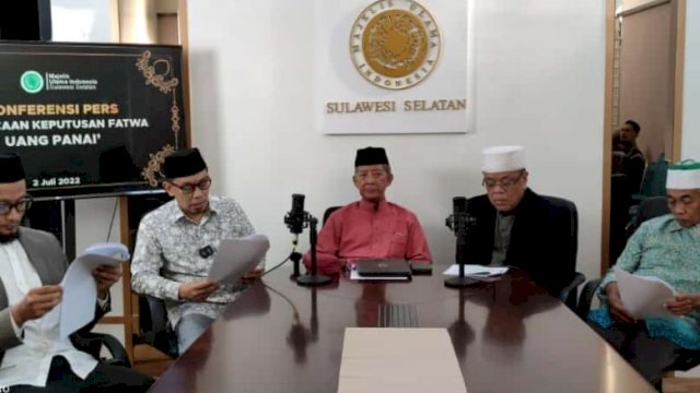 MUI Sulsel merilis fatwa Nomor 02 Tahun 2022 tentang Uang Panai, di Kantor MUI Sulsel, Jl Masjid Raya, Makassar, Sabtu (2/7/2022).