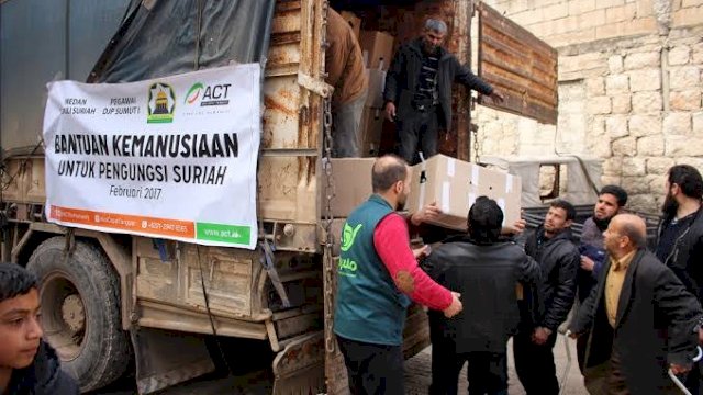 Salah satu dokumentasi aksi kemanusiaan lembaga ACT di Suriah. Foto: dok 