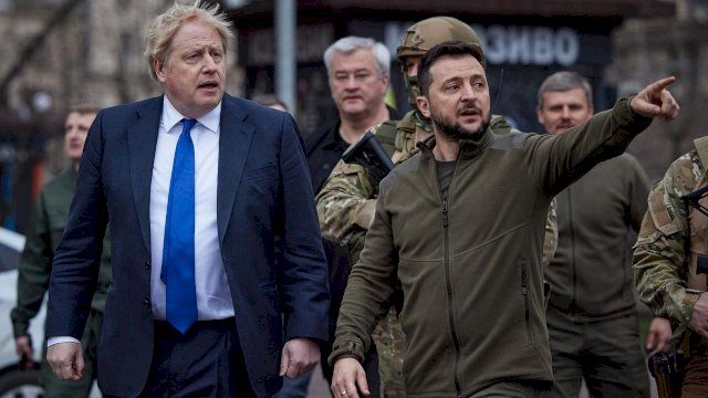 Boris Johnson dan Presiden Ukraina Zelensky 