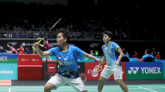 Pasangan ganda putri Indonesia asangan Apriyani-Fadia. Foto: dok bola.com