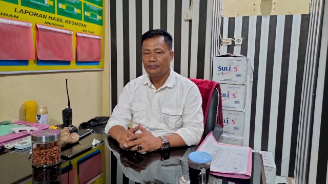  Kanit Reskrim Polsek Rappocini, Iptu Sugiman saat ditemui diruangannya/PORTAMEDIA/Reza