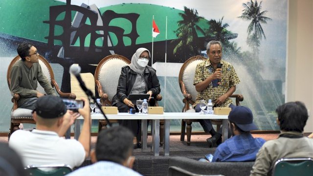 Diskusi Forum Legislasi dengan tema RUU KUHP dan Ancaman Kebebasan Pers di Media Center, Gedung Nusantara III DPR RI, Senayan, Jakarta, Selasa (19/7/2022). Foto: IST