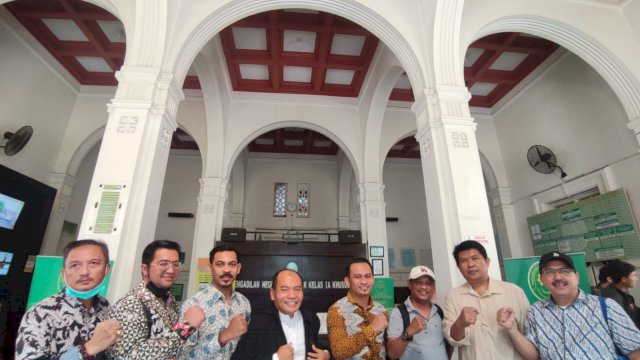 Empat dari enam media kembali menjalani sidang gugatan perdata di Pengadilan Negeri (PN) Kota Makassar, Kamis (28/7/2022)/IST