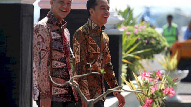 Gubernur Jawa Tengah Ganjar Pranowo dan Presiden Joko Widodo