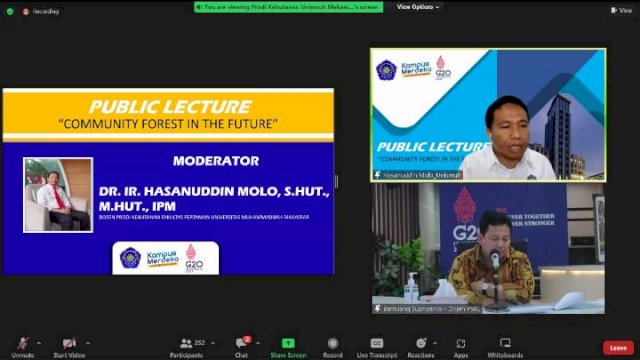 Kuliah Umum Nasional bertajuk "Community Forest In the Future" Universitas Muhammadiyah Makassar