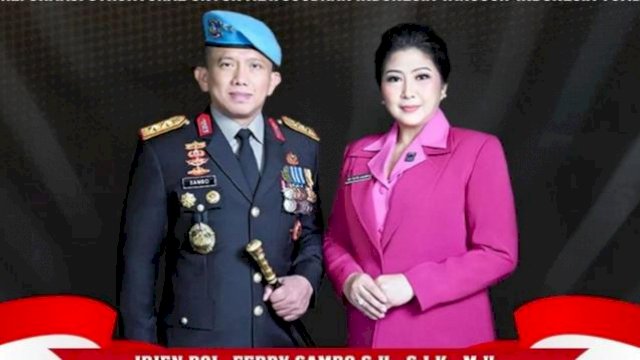Ferdy Sambo dan istri, Putri Candrawathi Sambo. Foto: ist