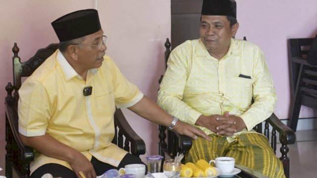 Politisi senior Golkar Luwu Utara, Andi Suriadi  dan Ilham Arief Sirajuddin. 