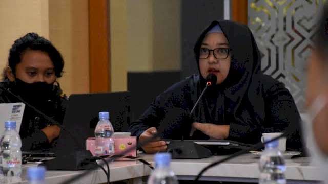 Komisioner KI Sulsel, Fauziah Erwin(PORTALMEDIA/DEWI)