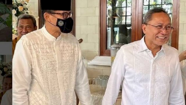 Sandiaga Uno dan Zulkifli Hasan. Foto: dok inews