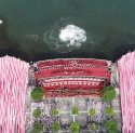 5.005 Meter Bendera Merah Putih Selimuti Anjungan Pantai Losari