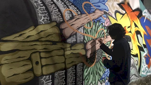 Karya Seni Mural Jadi Ikon Menarik Perayaan HUT RI ke-77 di Bara-barayya Timur Kota Makassar