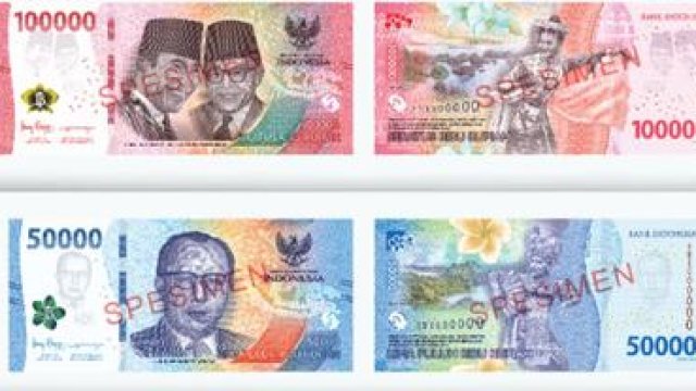 Bank Indonesia meluncurkan Uang Rupiah Kertas Tahun Emisi 2022. Nominal uang yang dikeluarkan dalam bentuk uang kertas pecahan Rp 100.000, Rp 50.000, Rp 20.000,Rp 10.000, Rp 5.000, Rp 2.000 dan Rp 1.000. Foto: bi.go.id