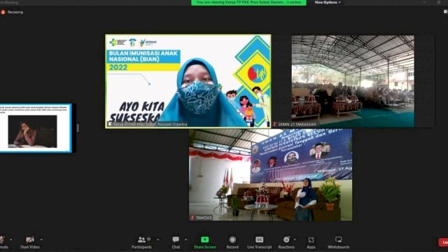 Ketua Tim Penggerak PKK Sulawesi Selatan (Sulsel), Naoemi Octarina saat menjadi narasumber pada Seminar Pendidikan Keluarga "Membersamai Generasi Tangguh dan Berkah", yang dilaksanakan UPT SMA Negeri 21 Makassar, Sabtu, 27 Agustus 2022/IST