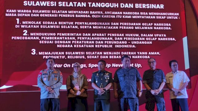 Badan Narkotika Nasional (BNN) Republik Indonesia menggelar acara pencanangan Desa Tangguh Bersinar, Lorong Wisata Bersinar dan Gerakan Mantu Bersinar  di Hotel Claro, Rabu (31/8/2022)/IST