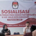 Sosialisasi di Daerah Partisipasi Rendah, KPU Makassar: Hoax dan Money Politics Harus Disaring