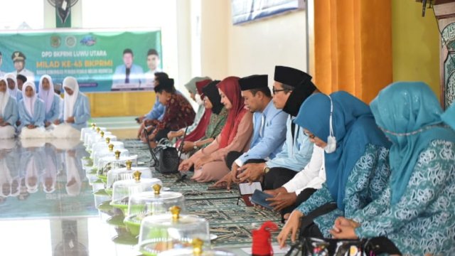 Badan Komunikasi Pemuda Remaja Masjid Indonesia ( BKPRMI ) Kabupaten Luwu Utara menggelar perayaan Milad yang ke-45 tahun 2022, Sabtu, (03/09/2022)/IST