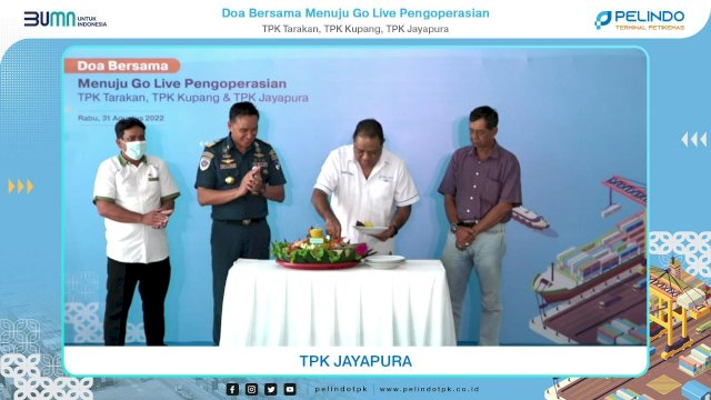  PT Pelabuhan Indonesia (Persero) Regional 4 Jayapura menggelar doa bersama dalam rangka go live Subholding Pelindo Terminal Petikemas (SPTP) Cabang Jayapura/IST