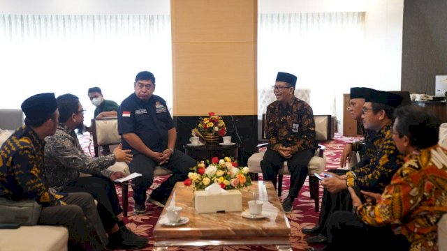 Sekretaris Daerah Provinsi Sulawesi Selatan (Sulsel), Abdul Hayat Gani saat menerima kunjungan Badan Amil Zakat Nasional (Baznas) Sulsel , Kamis 8 September 2022/IST