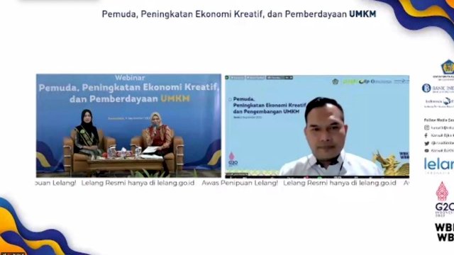 Kepala Divisi Jasa Konsultasi Lembaga Pembiayaan Ekspor Indonesia (LPEI), Gerald S. Grisanto saat menjadi pembicara pada kegiatan wabiner belum lama ini/IST