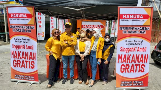 Hanura berbagi makanan gratis. Foto: dok