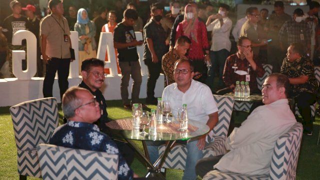 Mentan SYL dan Wali Kota Makassar Danny Pomanto dalam gelaran Makassar F8, Jumat (9/9/2022)/ Foto: dok