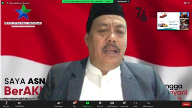 Kepala Perpustakaan Nasional (Perpusnas), Muhammad Syarif Bando. Foto: dok