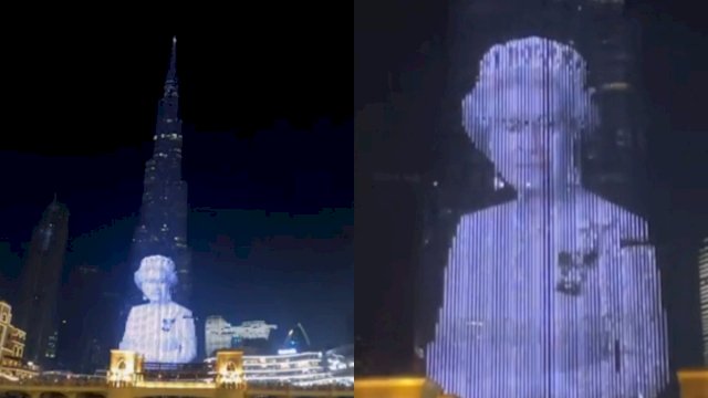 Beri Penghormatan, Gedung Burj Khalifa Dubai Tampilkan Wajah Ratu Elizabeth