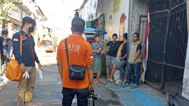 lokasi kejadian pembunuhan terhadap anak tiri di Makassar. (Reza/portalmedia.id)