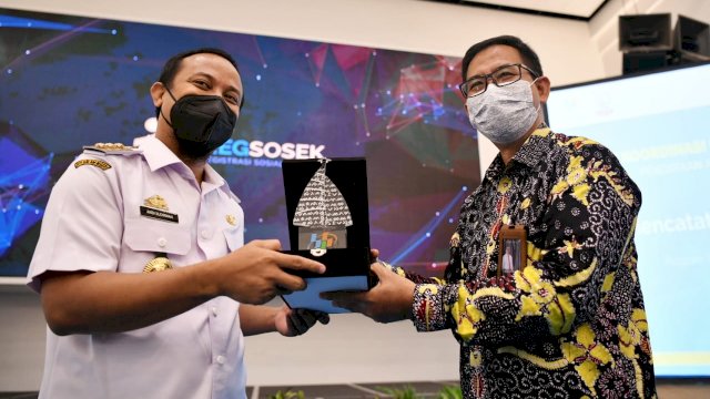 Rapat Koordinasi Daerah Provinsi Sulsel terkait Pendataan Awal Registrasi Sosial Ekonomi 2022, di Claro Hotel, Rabu (14/9/2022)/Ist