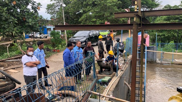 Direksi PDAM Kota Makassar saat meninjau langsung IPA III Antang/IST