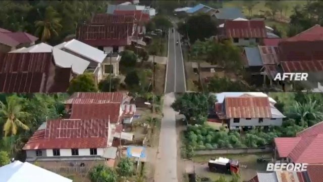 Ruas jalan boro yang telah diselesaikan oleh Pemprov Sulsel. Foto: dok