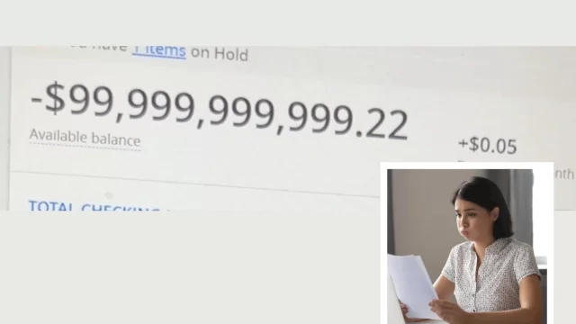 Penampakan saldo minus  USD $99.999.999.999,22