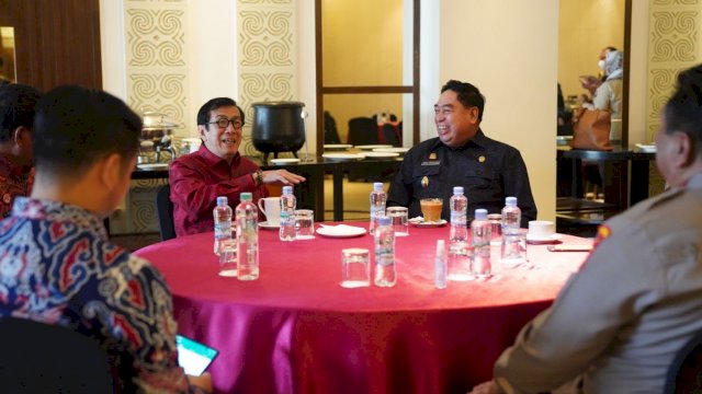 Menteri Hukum dan HAM Yasonna Laoly di Sulawesi Selatan (Sulsel) dalam pelaksanaan Roving Seminar Kekayaan Intelektual, di Hotel Four Point, Makassar, Kamis, 29 September 2022/IST