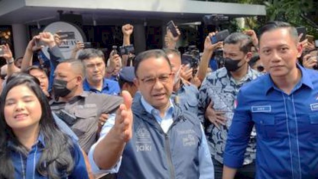 Anies Baswedan menyambangi AHY. Foto: merdeka