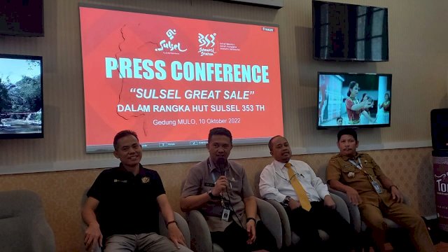 Dinas Kebudayaan dan Pariwisata (Disbudpar) Provinsi Sulawesi Selatan menggandeng PHRI dan ASITA Sulsel pada Sulsel Great Sale(Portal Media/Dewi) 