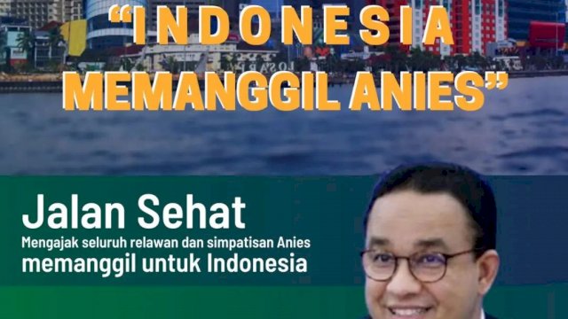 Jalan sehat yang akan digelar Jarnas Sulsel di hari purnatugas Anies Baswedan/IST