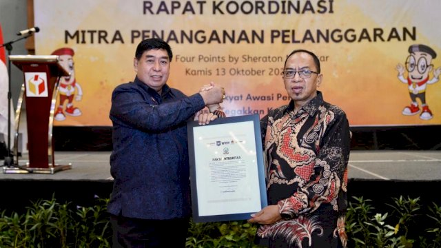 Rapat Koordinasi antara Bawaslu Sulsel dengan Mitra Penanganan Pelanggaran Terkait Pelaksanaan Pemilu Tahun 2024, yang dilaksanakan di Hotel Four Points Makassar, Kamis, 13 Oktober 2024/IST