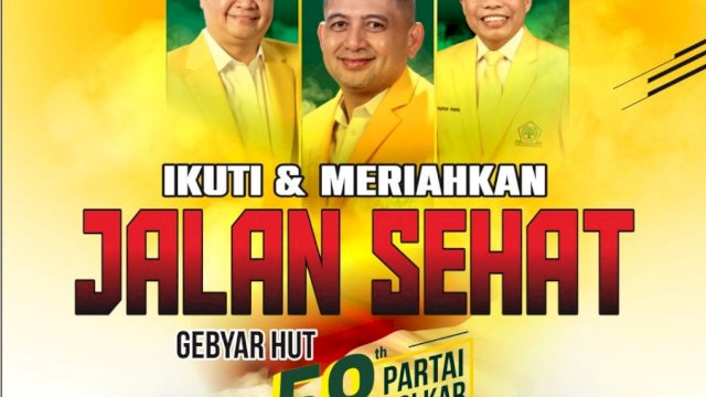 Gelar Jalan Sehat se Indonesia pada HUT ke 58, Golkar Target Rekor MURI