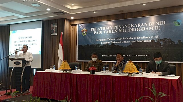 Pelatihan penangkaran benih Taiwan ICDF bekerja sama dengan CoE Fakultas Pertanian Unhas. Foto: dok