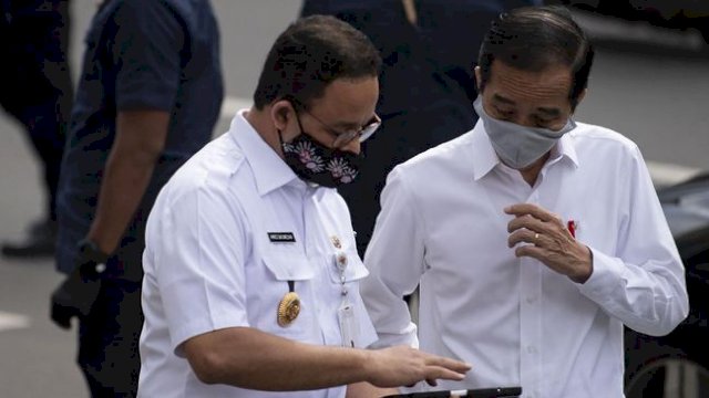 Anies Baswedan bersama Presiden Jokowi. Foto: dok cnn