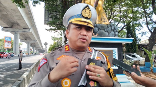 Kasat Lantas Polrestabes Makassar, AKBP Zulanda (Portal Media/Reza) 