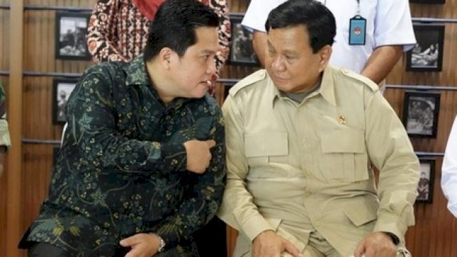 Prabowo Subianto dan Erick Thohir. Foto: ist