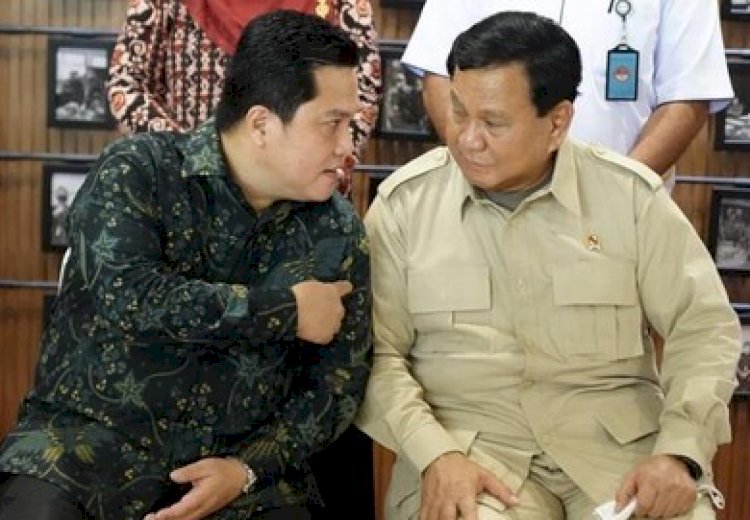 Survei Indostrategi: Elektabilitas Prabowo Tertinggi saat Dipasangkan Erick Thohir