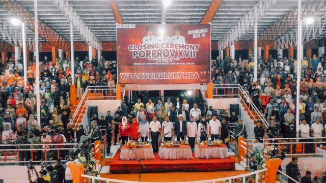 Closing Ceremony PORPROV Sulsel di Stadion Mini Bulukumba, Minggu (30/10/2022) malam/Ist