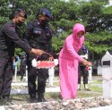 Jelang HUT Korps ke-77, Personel Brimob Sulsel Kompak Ziarah Makam Pahlawan