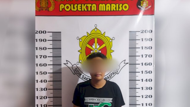 Pelaku penganiayaan yang diamankan Polsek Mariso. Foto: ist