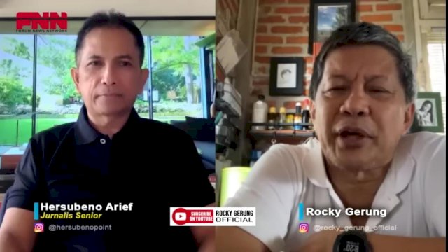 Potongan tayangan Youtube Rocky Gerung. 