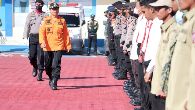 Apel kesiapsiagaan penanganan bencana alam dan pengecekan peralatan SAR digelar di Mako Polres Luwu Utara Jumat (18/11/2022)/Ist