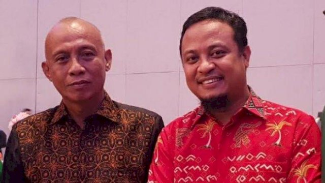 Gubernur Sulsel Andi Sudirman Sulaiman bersama bersama Kepala Bapenda Sulsel Andi Sumardi Sulaiman. Foto: dok Humas Pemprov Sulsel