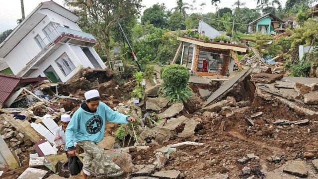 Kondisi pascagempa di Cianjur. Foto: ist